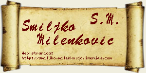 Smiljko Milenković vizit kartica